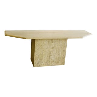 Large Travertine Console Table, Italy, 1970s For Sale