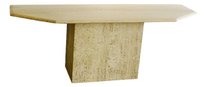 Large Travertine Console Table, Italy, 1970s