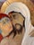 Wood Vintage Original Gold Leaf Russian Icon Mary Jesus Pieta Oil Painting on Wood For Sale - Image 7 of 12