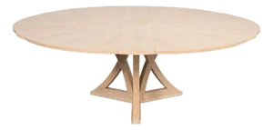 Modern Bleached Oak Dining Table - 84"
