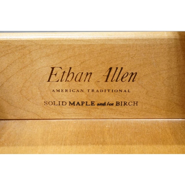 Brown Ethan Allen Heirloom Nutmeg Maple Colonial Early American 26" Square Accent End Table 10-8625 For Sale - Image 8 of 12