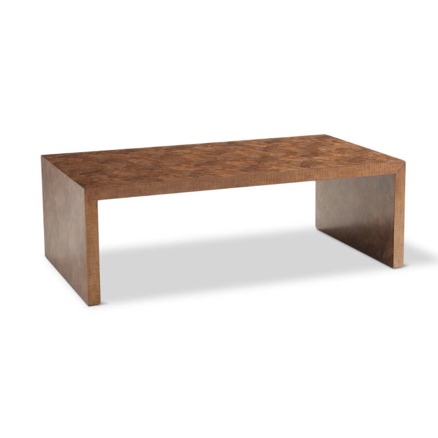 Parson coffee table is a stunning piece, made with a solid wood substructure and Sycamore veneers and features marquetry...