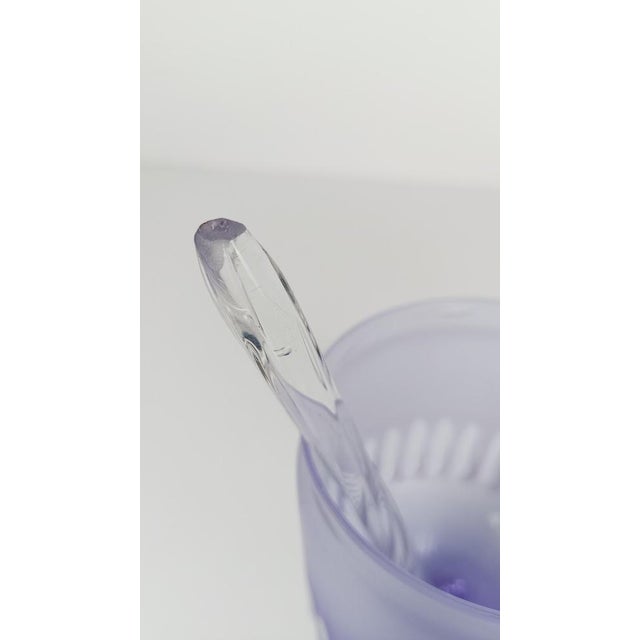 Long Space Age Drink Tumbler Glasses & Jug Set in Pale Lilac Frost Crystal, 1960s, Set of 7 For Sale - Image 13 of 18