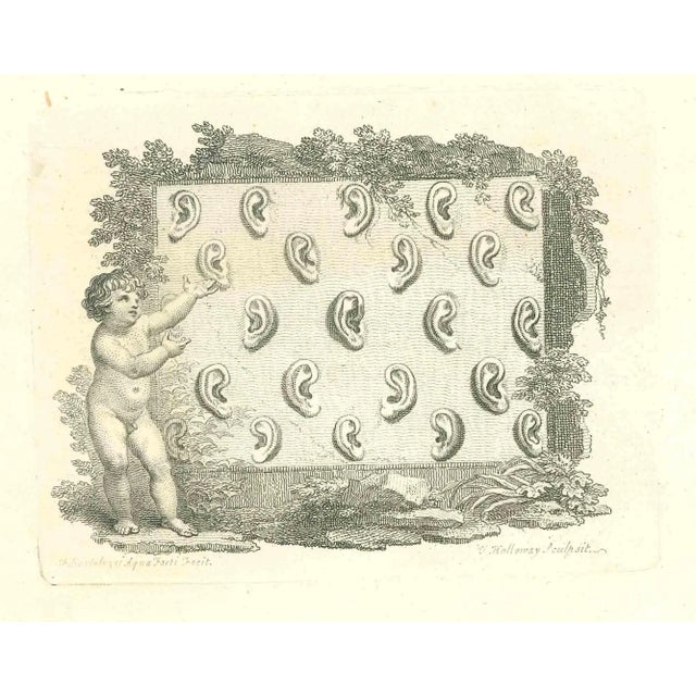 The Ears - The Physiognomy is an original etching artwork realized by Thomas Holloway for Johann Caspar Lavater's "Essays...