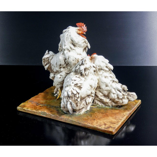 Rooster and Hens Sculpture by G. Cacciapuoti For Sale - Image 6 of 18