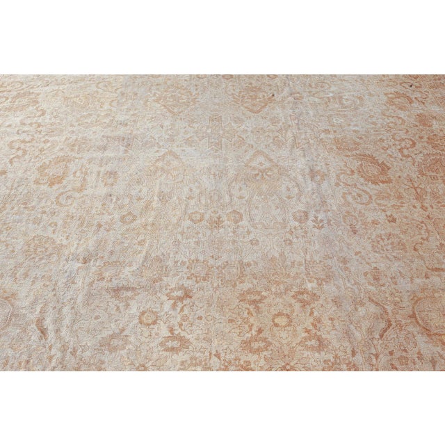 Authentic 19th Century Indian Amritsar Handmade Wool Carpet For Sale - Image 4 of 9