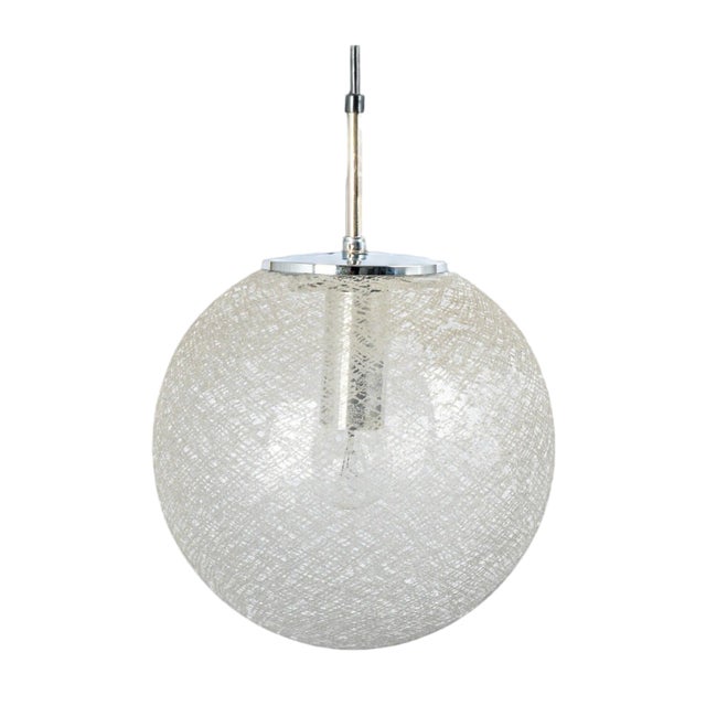 Chrome with Glass Ball Pendant from Limburg, Germany, 1970s For Sale