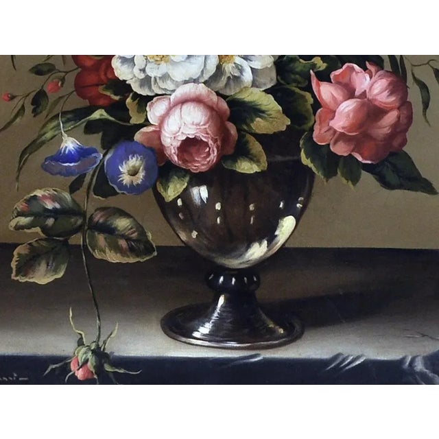 2000 - 2009 After Jan Van Os, Flowers Still Life, 2007, Oil on Canvas For Sale - Image 5 of 6