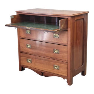 Antique Scottish or English Campaign Butler's Desk Chest of Drawers (Rl) For Sale