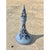 Mid-Century Modern Vintage Hand-Painted Blue Ceramic Decanter With Spire Stopper For Sale - Image 3 of 8