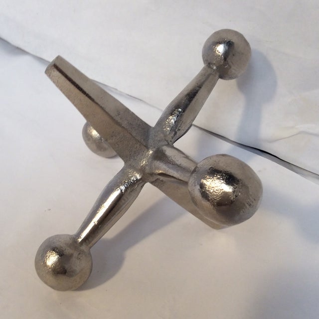 Large Silver Metal Jack Chairish