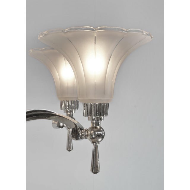 French Art Deco Chandelier by Petitot & Degue 1930 France For Sale - Image 11 of 13