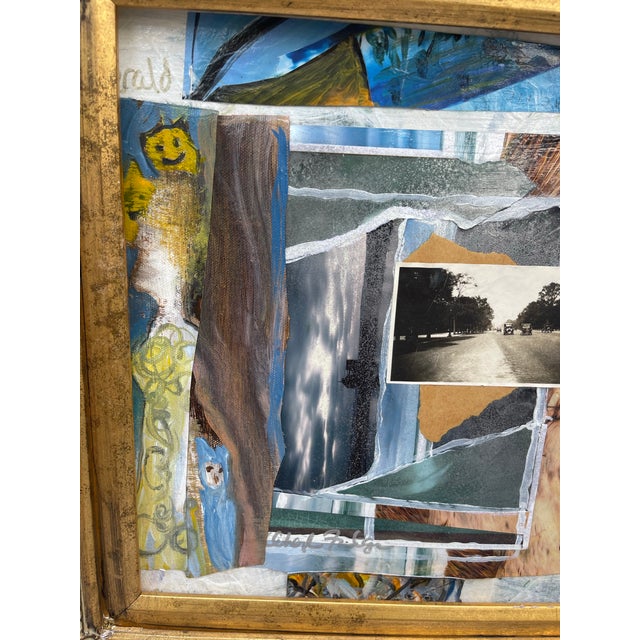 Contemporary “I Want to Take You on a Ride” Large Original Mixed-Media Collage by Nantucket Artist Cheryl Fudge For Sale - Image 3 of 12