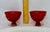 Vintage Seneca Glass Driftwood Casual Pattern 3” Ruby Red Champagne Coupes Tall Footed Sherbets - A Pair For Sale - Image 9 of 12