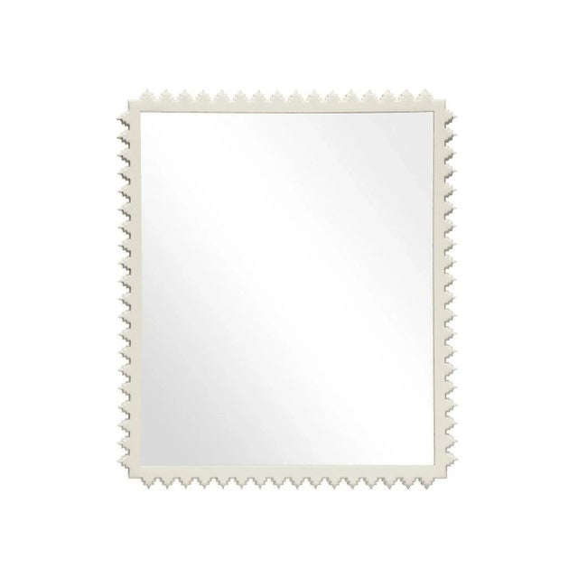 Contemporary Fleur Home Carnival Muses Rectangle Mirror in Swiss Coffee, 36x47.5 For Sale - Image 3 of 3