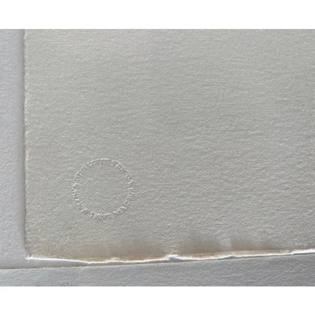 Dark Gray Efraim Fima, Chinese Israeli Modernist Still Life Lithograph Abstract Flowers in Vase For Sale - Image 8 of 10