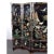 Mid 20th Century Vintage Chinese Five-Panel Black Lacquer Hardstone Inlaid Crane Room Divider Screen For Sale - Image 5 of 12