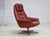 1970s, Danish design by H.W.Klein, swivel armchair. Original light brown furniture leather, five fingers steel base....