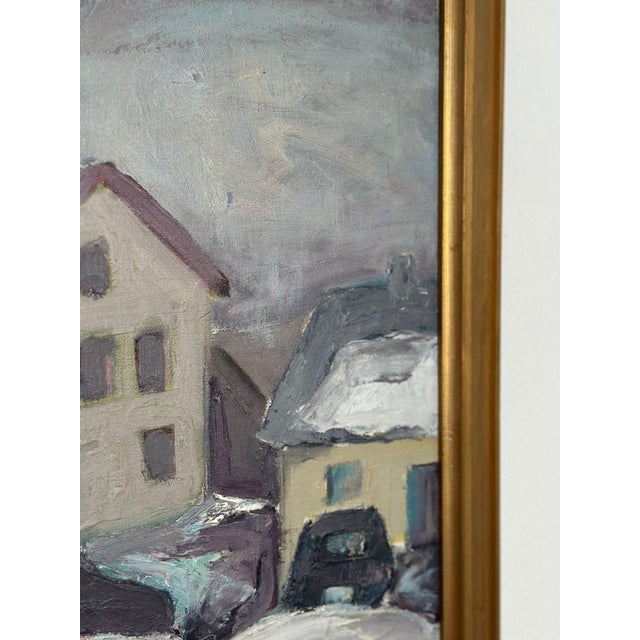 Pan, Winter, 1950s, Oil on Canvas, Framed For Sale - Image 5 of 15