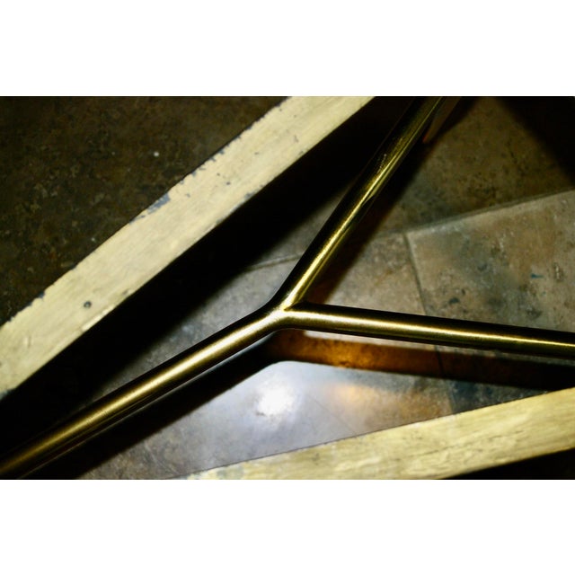 Italian Coffee Table in Carrara Marble and Brass, 1965 For Sale - Image 6 of 11