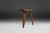 Mid-Century Modern Rustic Wooden Tripod Stool, France, 1940s For Sale - Image 3 of 12