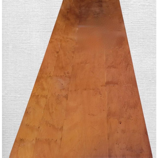 Late 20th Century Vintage Extra Long Traditional Wright Table Company Scalloped Yew Wood Sideboard / Console Table For Sale - Image 5 of 15