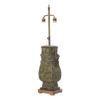 Patinated Bronze Table Lamps in the style of William Billy Haines, 1960s, Set of 2 For Sale