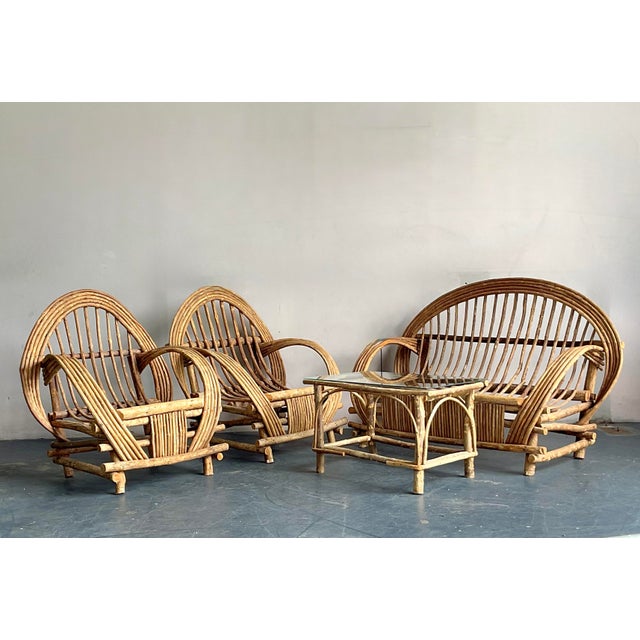 Wood Vintage Boho Bent Branch Adirondack Sofa For Sale - Image 7 of 7