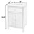 Spritely Home Accent Furniture Nora 24 in. W Rectangular Wood & Marble Bathroom Vanity with Storage, Light Oak For Sale - Image 4 of 11
