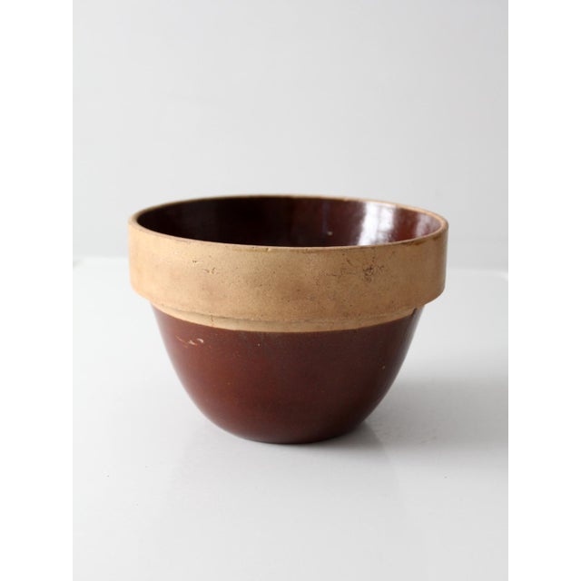 Farmhouse Antique American Stoneware Mixing Bowl For Sale - Image 3 of 11
