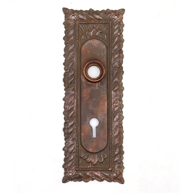 Brass Antique 1890s Victorian Norwich Passage Door Knob Set For Sale - Image 8 of 9