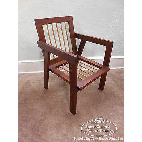 Hand Crafted Bucks County Studio Walnut Arm Chair For Sale - Image 13 of 13