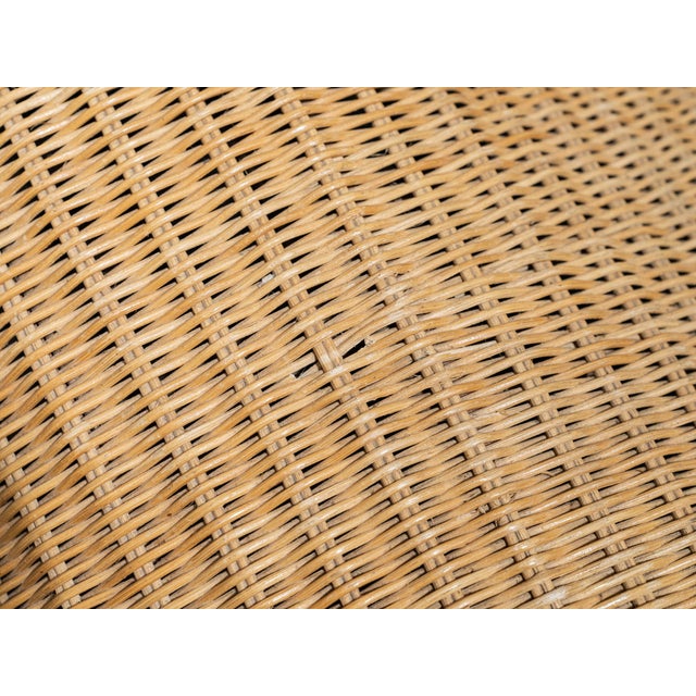 Large Ikea Rattan Recliner Armchair, 2000s For Sale - Image 9 of 12