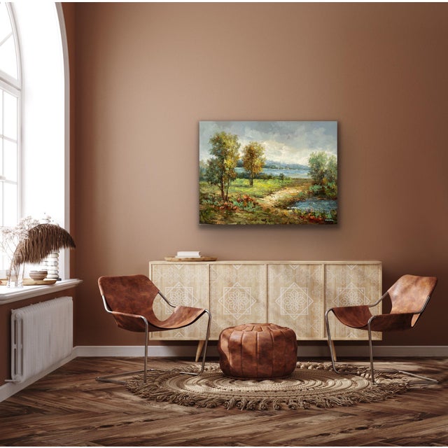Contemporary Impressionist Style Landscape Oil Painting For Sale In Atlanta - Image 6 of 12