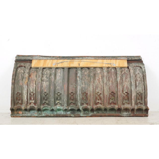Wood Antique Architectural Copper Cornice Wall Art For Sale - Image 7 of 7