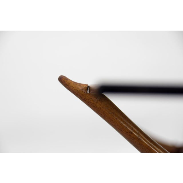 Mid-Century Scandinavian Modern Glass and Walnut Condor Coffee Table by Fredrik Schriever-Abeln for Örebro Glass, 1960s For Sale - Image 10 of 17