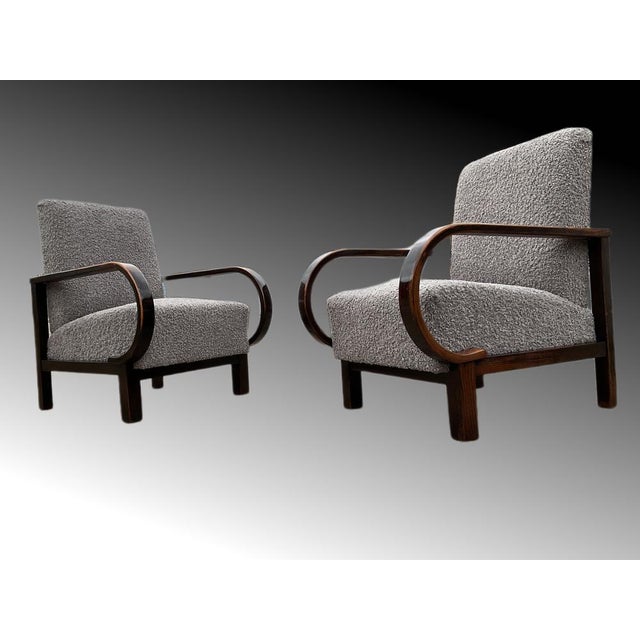 Set of Art Deco Armchairs by Jindrich Halabala for Up Závody, 1930s For Sale - Image 9 of 17