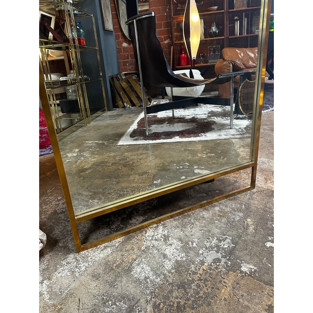 Mid Century Italian Square Wall Mirror 1960 For Sale In Los Angeles - Image 6 of 7