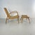 Brown Mid-Century Italian Wood and Chord Lounge Chair with Ottoman, Set of 4 For Sale - Image 8 of 14