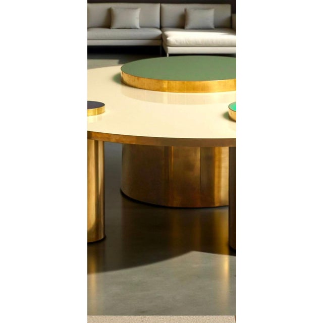 Italian Coffee Table in Brass and Glass from Justfurnituress SRL For Sale - Image 11 of 18