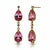14k Yellow Gold Natural Pink Topaz and Diamond Long Drop Earrings For Sale In New York - Image 6 of 12