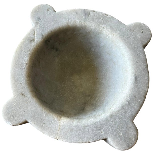 Antique French Marble Apothecary Mortar C. 1880–1900 For Sale - Image 4 of 8