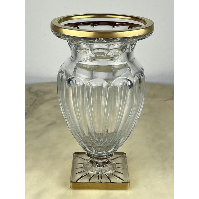 Lead Crystal Vase, France, 1980s For Sale - Image 13 of 15
