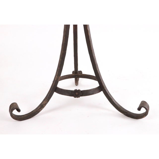 Mid 20th Century Arts & Crafts Iron & Mica Floor Lamp For Sale - Image 9 of 10