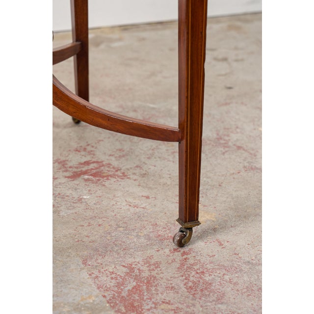 1910s Edwardian Mahogany Envelope Card Table For Sale - Image 17 of 18