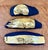 Vintage Gold Leaf Face Pottery Stripes - Set of 3 For Sale - Image 11 of 12
