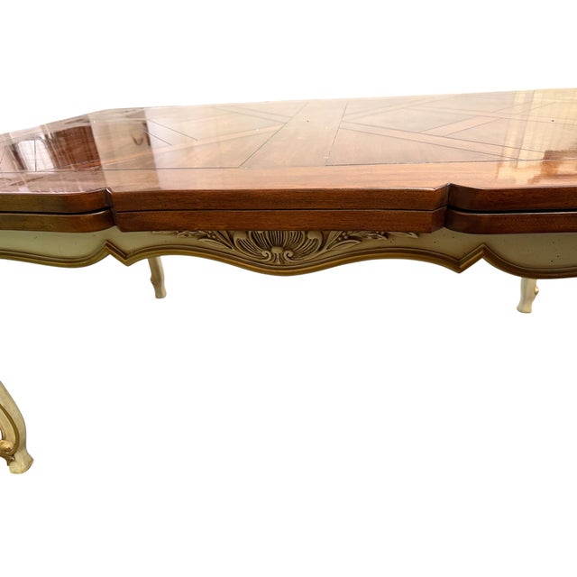Wood Mid 20th Century Karges French Provincial Dining Suite — Table + 8 Chairs, C. 1970s For Sale - Image 7 of 11
