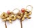 Chanel Chanel Vintage Gold Plated Ribbon Crystal Coral CC Dangle Lever Back Earrings - 2 Pieces For Sale - Image 4 of 4