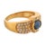 Vintage Sapphire Diamond 18k Yellow Gold Ring, Size 6.25 For Sale - Image 4 of 6