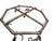 Vintage 1970s Handcrafted Copper Pipe Octagon Pot Rack With Chains & Hooks For Sale - Image 9 of 12